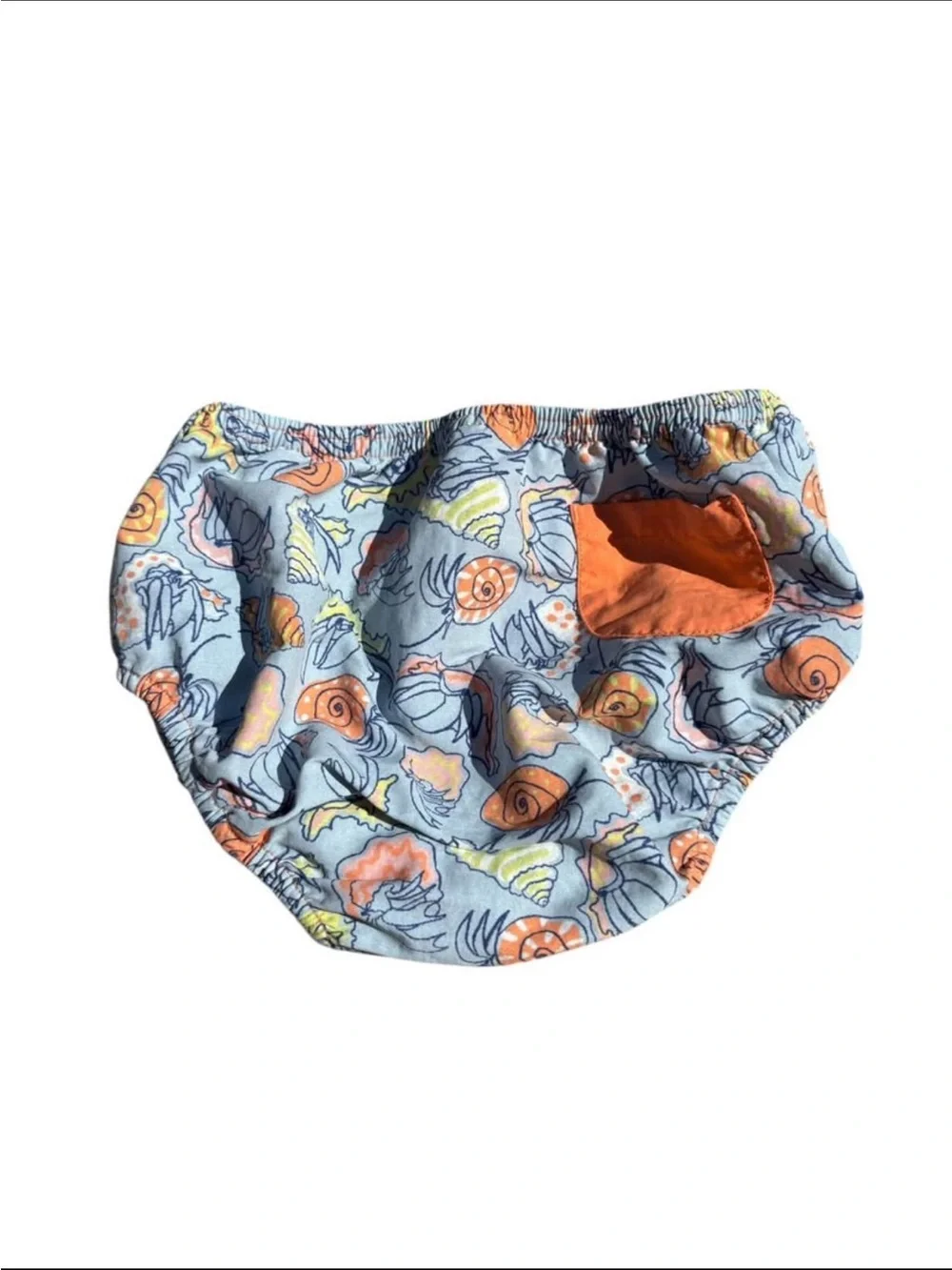 Patagonia Blue Seashell Print Swim Diaper Cover